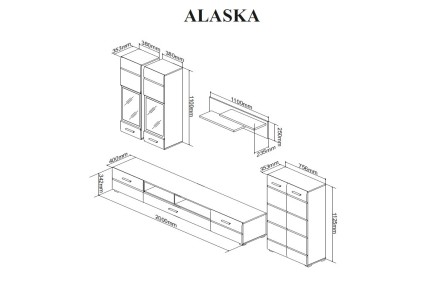 Mueble De Sal N Comedor Moderno Alaska Al Mejor Precio