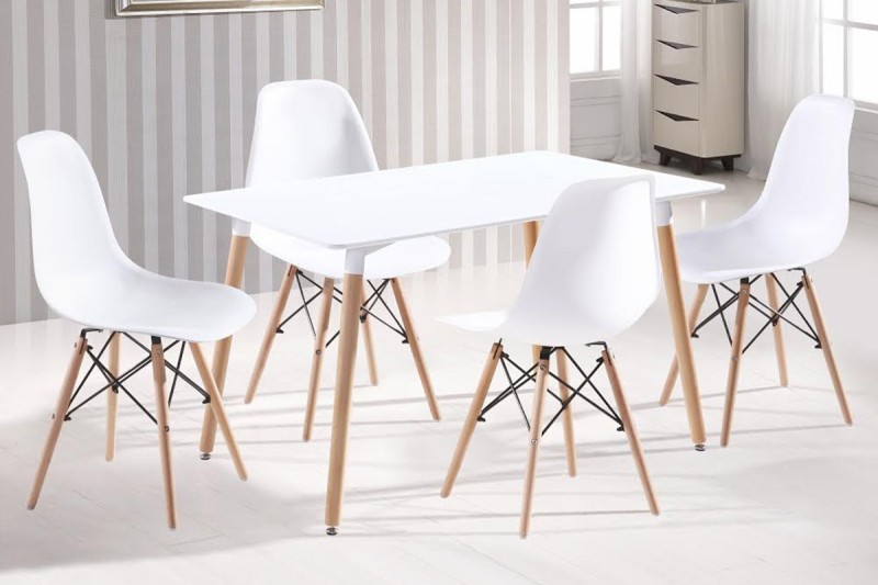 Mesa comedor NORDIC Blanca rectangular