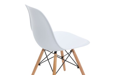 Conjunto de 4 cadeiras de design em branco