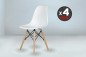 4 cadeiras TOWER de design branco