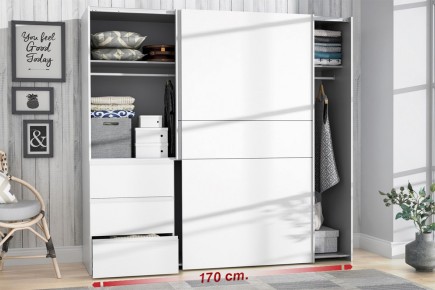 TOKIO roupeiro de correr 170x200 Branco