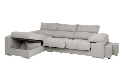 Sofá chaise longue COPI em cinzento elegante ao MELHOR PREÇO