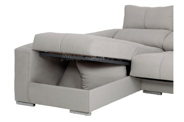 Sofá chaise longue COPI em cinzento elegante ao MELHOR PREÇO
