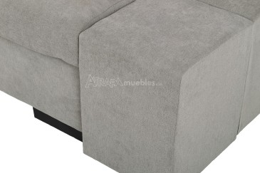 Sofá chaiselonge VELA em cinzento médio ao MELHOR PREÇO