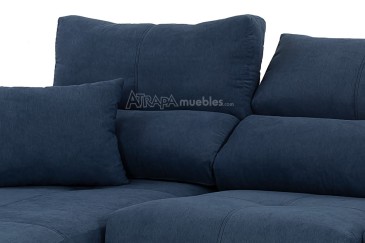 Sofá chaise longue COPI na elegante cor azul ao MELHOR PREÇO