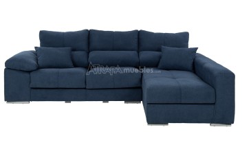 Sofá chaise longue COPI na elegante cor azul ao MELHOR PREÇO