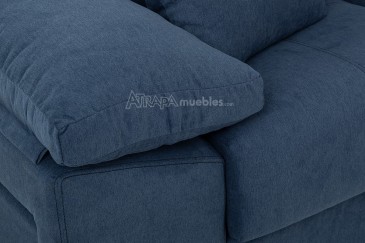 Sofá chaise longue COPI na elegante cor azul ao MELHOR PREÇO
