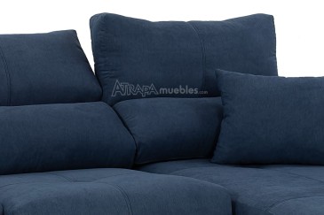 Sofá chaise longue COPI na elegante cor azul ao MELHOR PREÇO