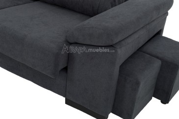 CAYENNE sofá chaise longue em cinzento ao MELHOR PREÇO