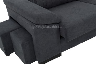 CAYENNE sofá chaise longue em cinzento ao MELHOR PREÇO