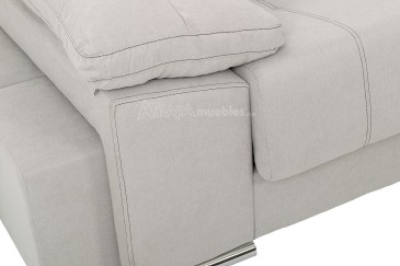 Sofá chaise longue GRECIA na elegante cor cinzenta ao MELHOR PREÇO