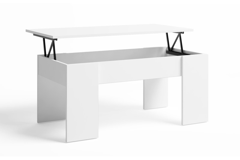 Mesa de centro Elevável LOW em branco mate