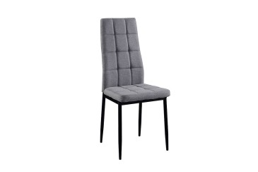 PACOTE de 1 mesa de centro em vidro preto + 4 cadeiras em cinzento