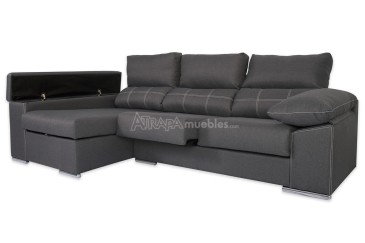 Sofá chaise lounge SILVER em elegante cor cinzenta ao MELHOR PREÇO