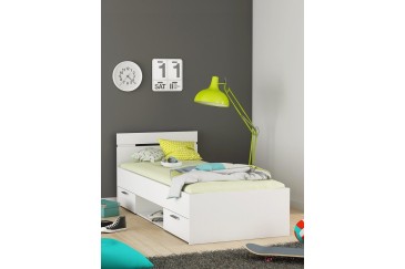 Pack AHORRO Descanso: Cama MICHIGAN + Colchón SMART Blanco 90x200