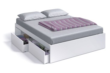 Cama 150 com 4 gavetas KENDRA ao melhor preço da Internet