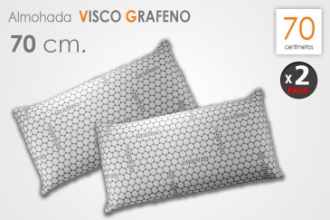 Conjunto de 2 almofadas VISCOELASTIC com capa de grafeno de 70 cm