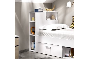 Cama juvenil LANKA compacta 90X190 Branco