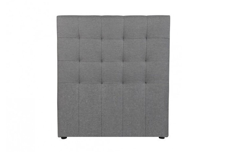 Cabeceira de cama CAPITONE Tecido cinzento 100x115