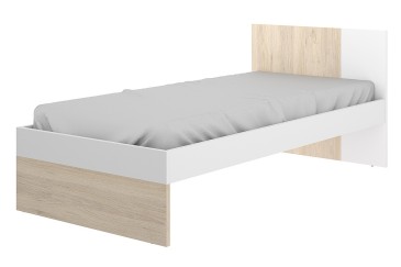 Cama individual de design elegante 90x190 com gavetão por baixo da cama