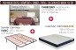 Pack SAVING COUPLE Quarto + Base de cama com pernas + Colchão Visco MALVIK 135x190