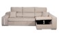 Cama direita Chaiselongue AMARETTO Mink (Bege/Cinza)