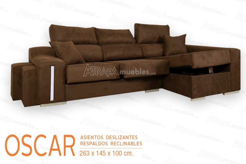 Chaiselongue Izquierda OSCAR Marrón