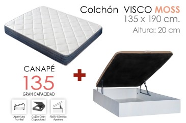 Base de arrumação RECKTO + colchão 135X190 ao MELHOR PREÇO