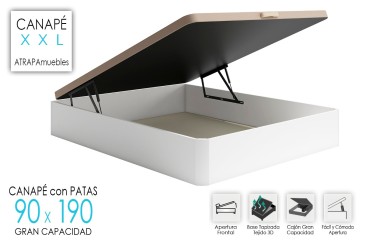 Sofá 90X190 XXL com base estofada ao MELHOR PREÇO