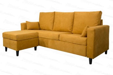 Sofá Chaiselongue de Diseño 3P reversible en color MOSTAZA al MEJOR PRECIO