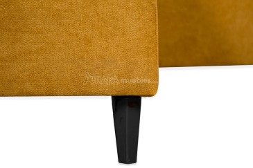 3P Design Sofá Chaiselongue reversível em cor MOSTARDA ao MELHOR PREÇO