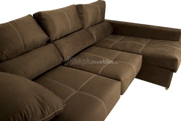 Sofá chaise lounge GOYA na elegante cor cinzenta ao MELHOR PREÇO