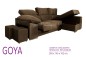 Chaiselongue Direito GOYA Castanho chocolate