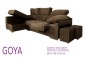 Chaiselongue esquerdo GOYA Castanho chocolate