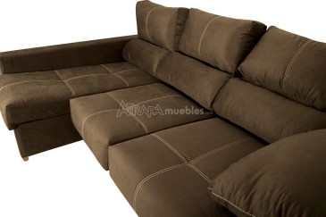 Sofá chaise longue GOYA em elegante cor cinzenta ao MELHOR PREÇO