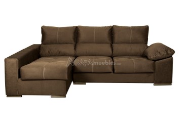 Sofá chaise longue GOYA em elegante cor cinzenta ao MELHOR PREÇO