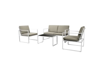 Conjunto de jardín Sofa 2 plazas + 2 sillones + mesa de centro