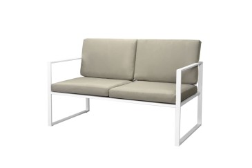 Conjunto de jardín Sofa Chaiselongue 3 plazas y mesa de centro Rattan marrón