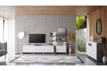 Móveis para sala de estar em cimento e branco ao MELHOR PREÇO em ATRAPAmuebles.