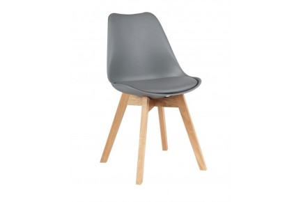 Conjunto de 4 cadeiras BEECH Design em cinzento