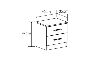 Quarto AURA (Cabeceira + 2 mesas de cabeceira com 2 gavetas) ao melhor preço