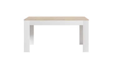 Mesa extensível para sala de jantar e sala de estar 138 - 178 cm. em Carvalho e Branco