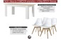 PACK Mesa ASTRID + 4 cadeiras BEECH Design branco