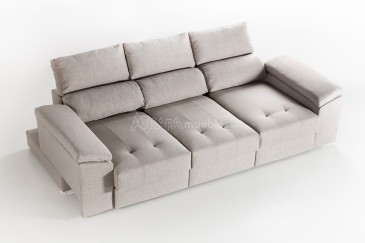 Sofá 3 lugares MINERVA 240 cm Gris (Cama) al MEJOR PRECIO