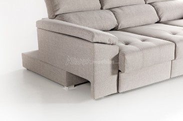 Sofá 3 lugares MINERVA 240 cm Gris (Cama) al MEJOR PRECIO