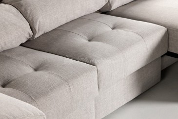 Sofá 3 lugares MINERVA 240 cm Gris (Cama) al MEJOR PRECIO