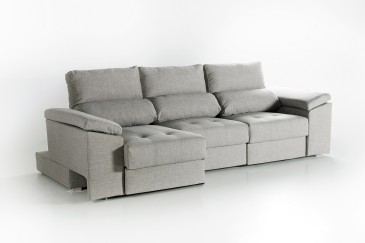 Sofá 3 lugares MINERVA 240 cm Gris (Cama) al MEJOR PRECIO