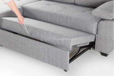 Sofá chaiselonge Cama ROSALIA Gris al MEJOR PRECIO