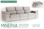 Sofá 3 Placas MINERVA 240 Cm Gris (Cama)