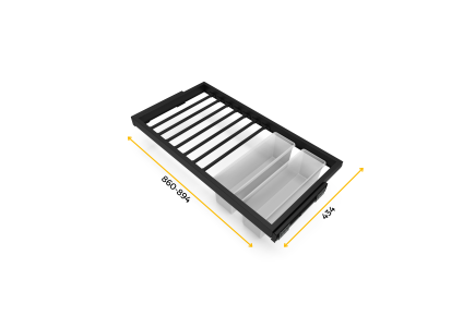 Kit de suporte para calças 7 calhas 2 tabuleiros 900 mm